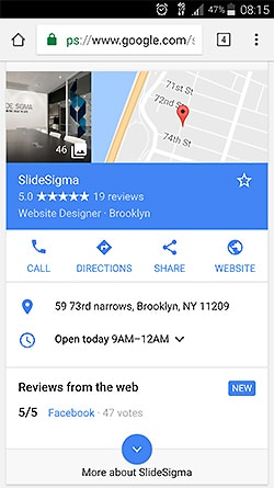 Google Brand Search Results