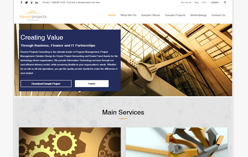 horizon projects consulting website
